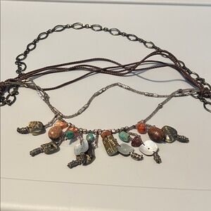 Artisan Beaded Belt with Earthy Tones fits most anyone